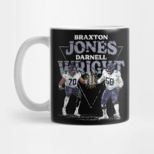 Braxton Jones & Darnell Wright Chicago Bookends Mug